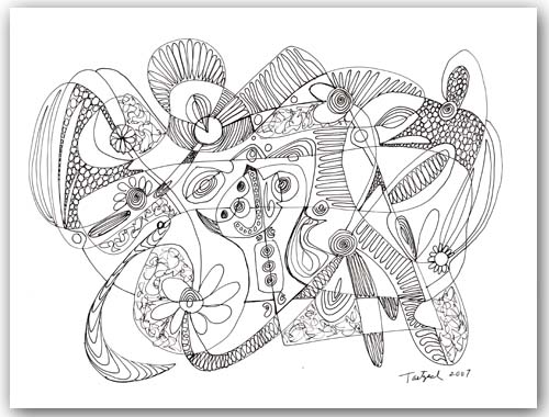 Abstract Pen Drawing 38