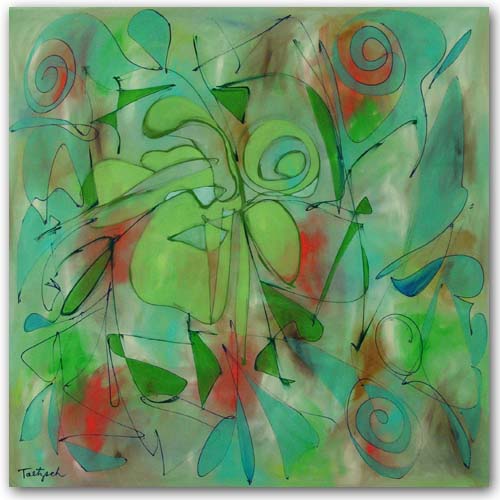 Abstract Painting: Laughing Lotus