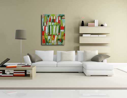 Abstract Art Three in living room