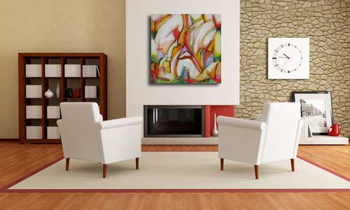 Abstract Art 45 in Living Room