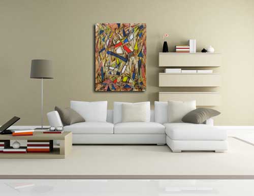 Abstract Art Seven in living room