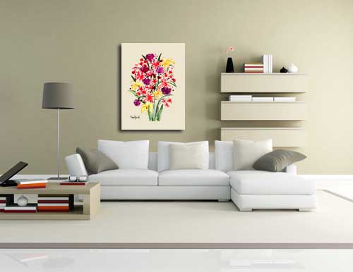 Abstract Flower in living room