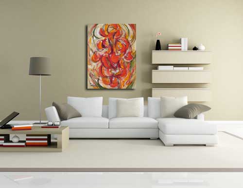 Contemporary Painting 4 in living room