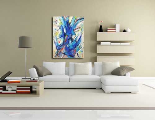 Contemporary Painting 6 in living room