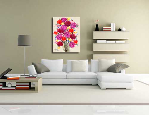 Floral Painting 11 in living room