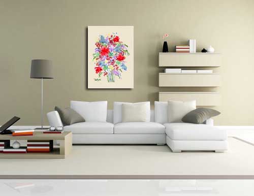Floral Painting 8 in living room