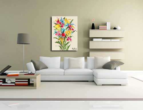 Floral Painting 9 in living room