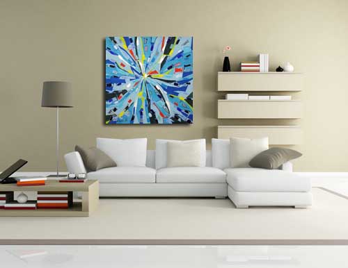 Modern Art Two in living room